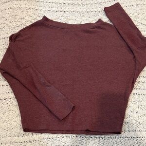 Fashion Nova Maroon Long Sleeve Top